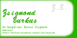 zsigmond burkus business card